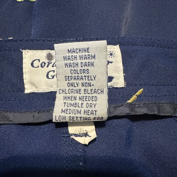 Coral Bay Golf Womens Shorts Size 14 Navy Blue Palm Tree Embroidered Preppy Y2K - Picture 5 of 5